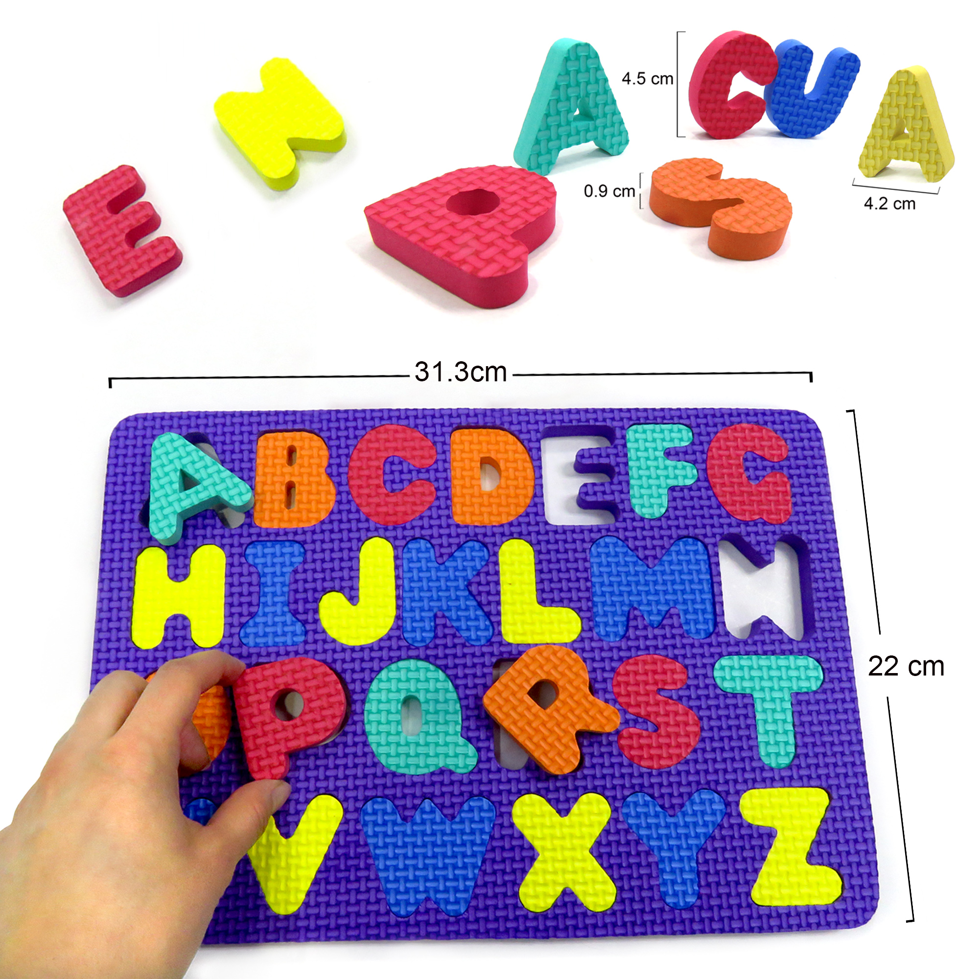 Tabla didactica de Foamy abecedario para niños infantiles buen regalo juego educativo letras