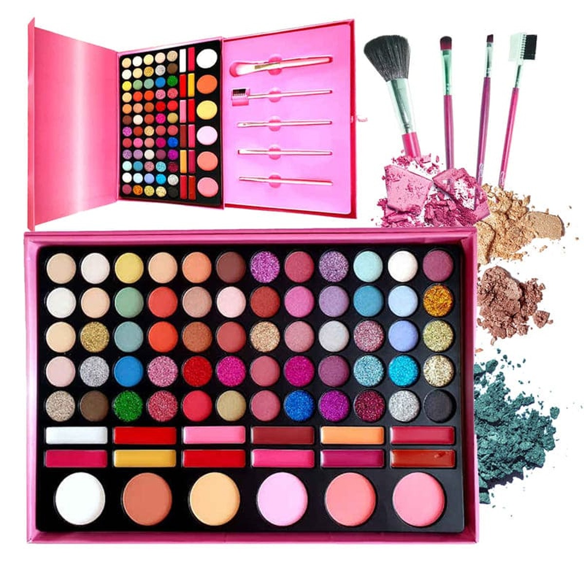 Paleta De Sombras Huda New Larga Duración Para Maquillaje, Set De Sombras Para Maquillaje Profesional, Kit De Maquillaje Profesional Con Brochas