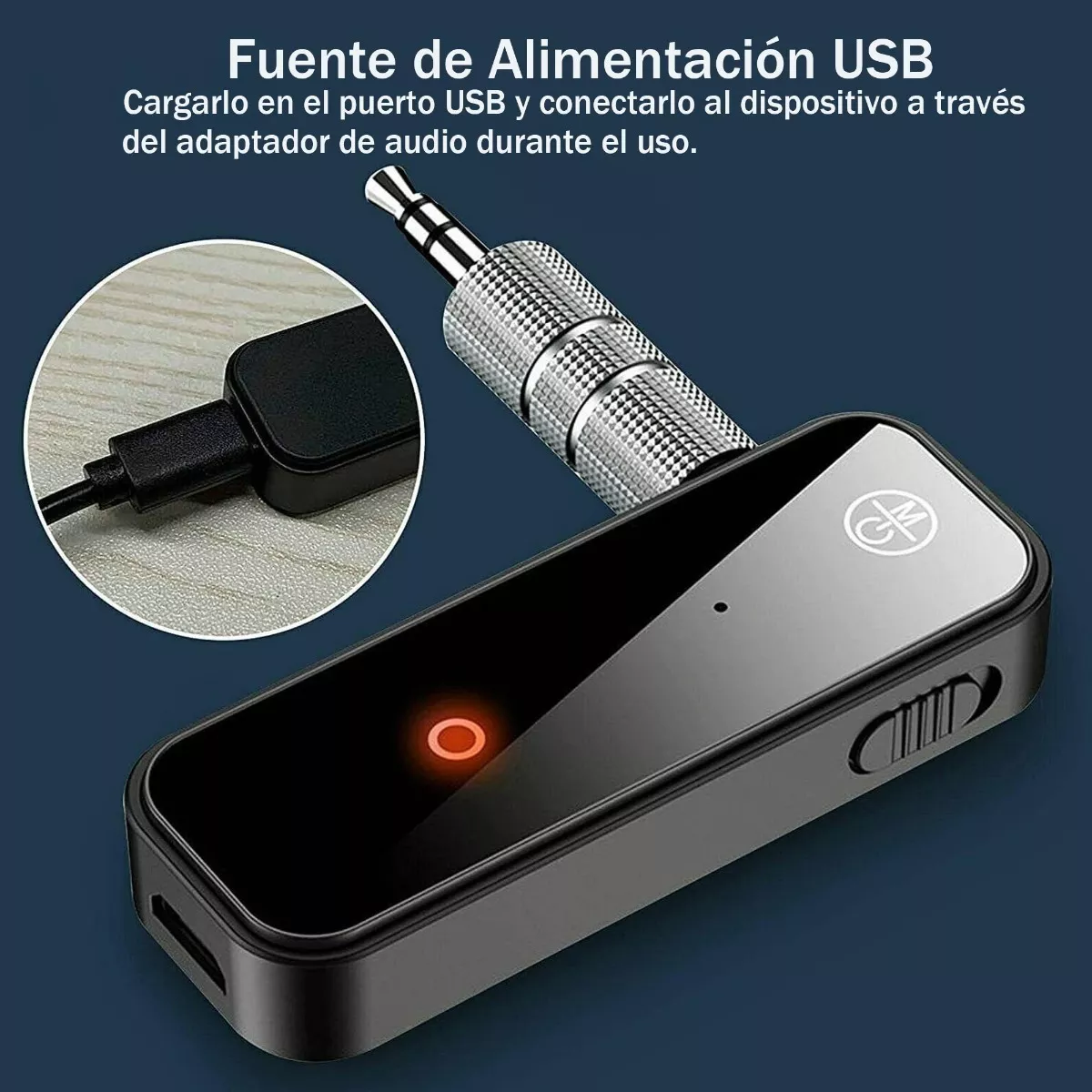 Receptor Auxiliar Bluetooth Auto Coche Manos Libres 3.5mm