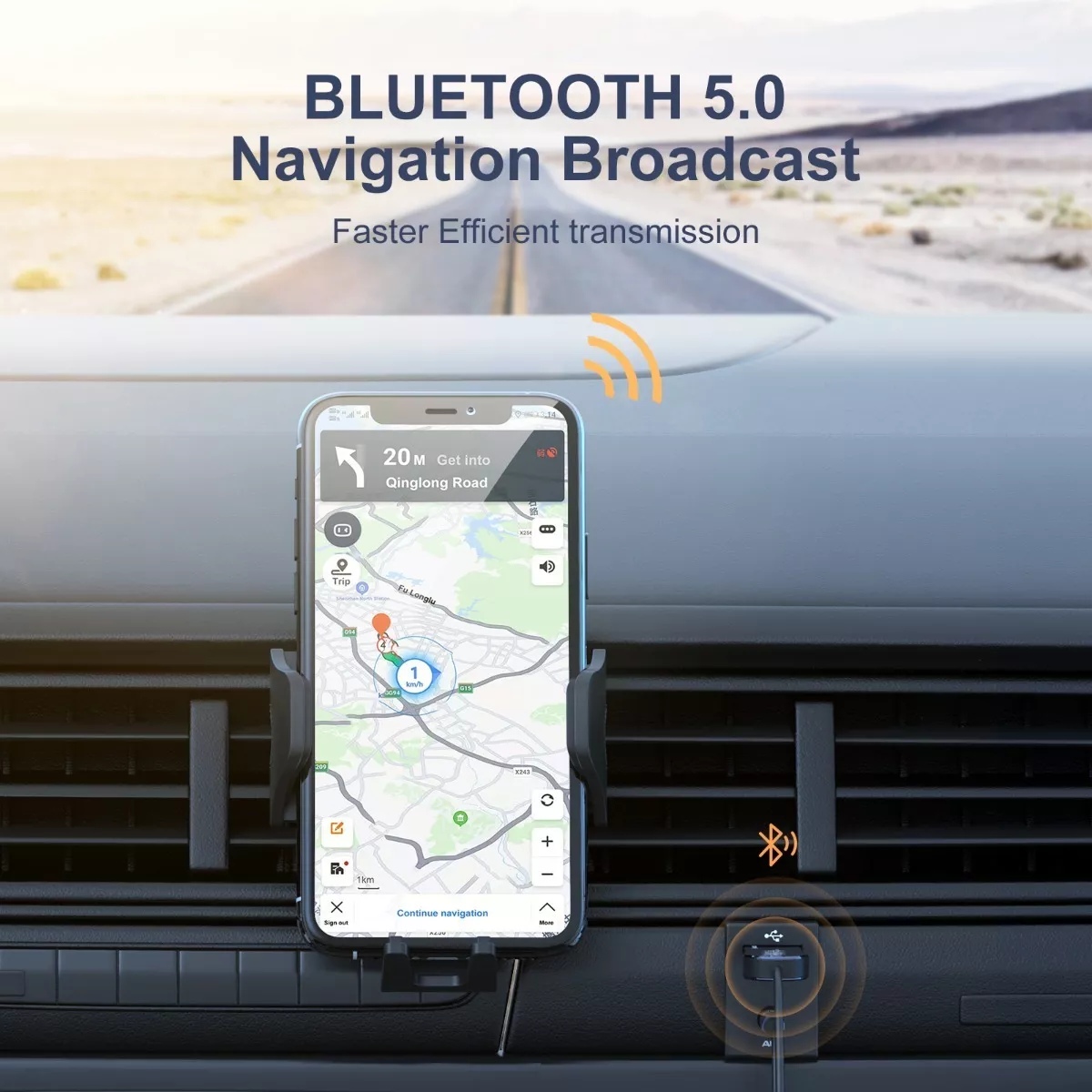 Receptor Usb Bluetooth 5.0 Para El Coche Con Toma 3.5mm Aux