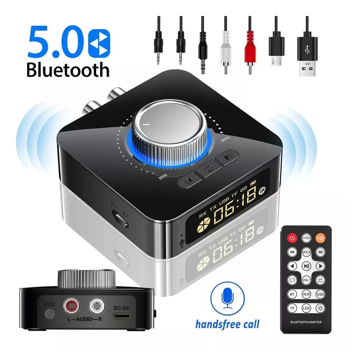 Bluetooth Transmisor/receptor Audio Estéreo 2 En 1 Adaptador