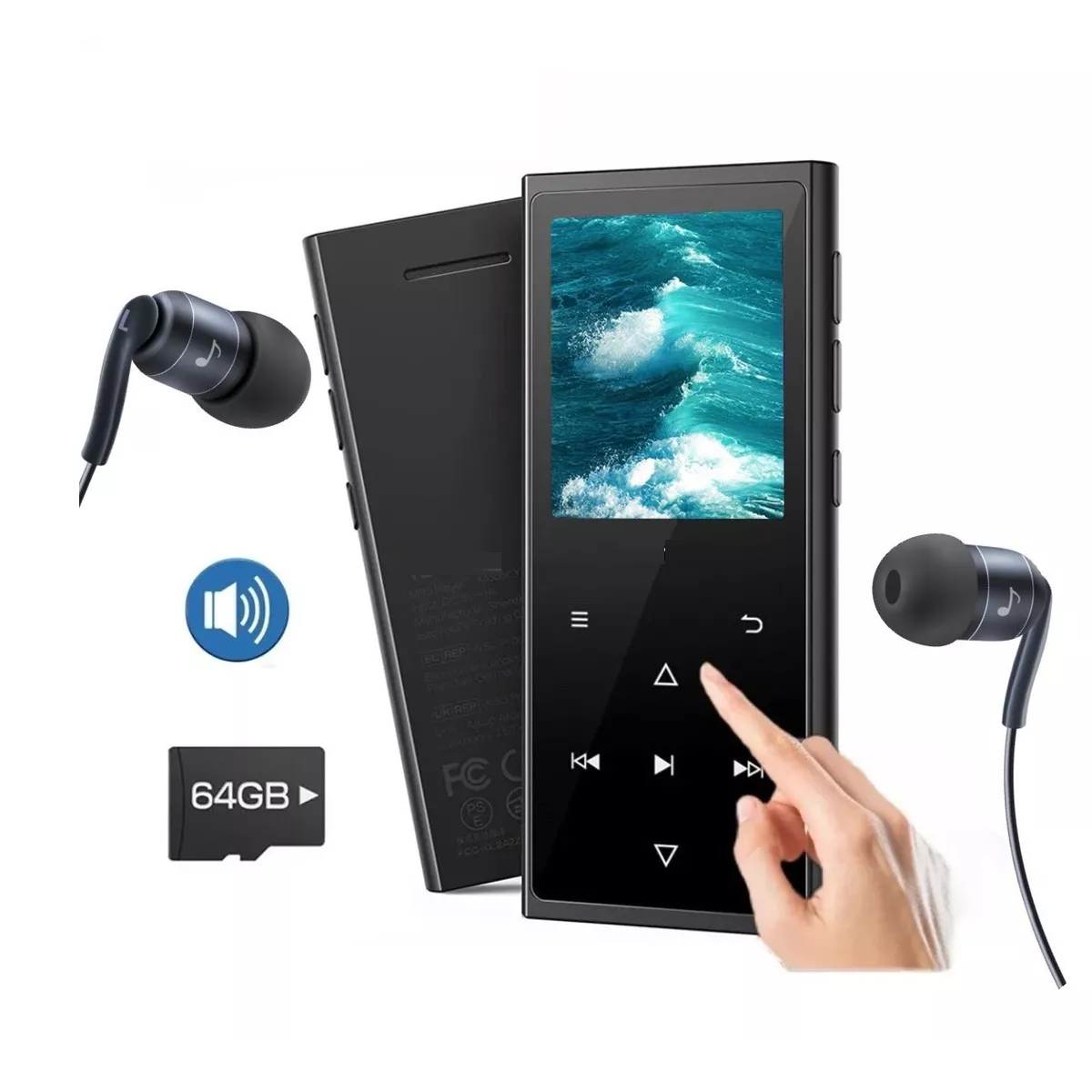 Reproductor Mp3 Bluetooth Pantalla Táctil Con Bocina Y 80gb