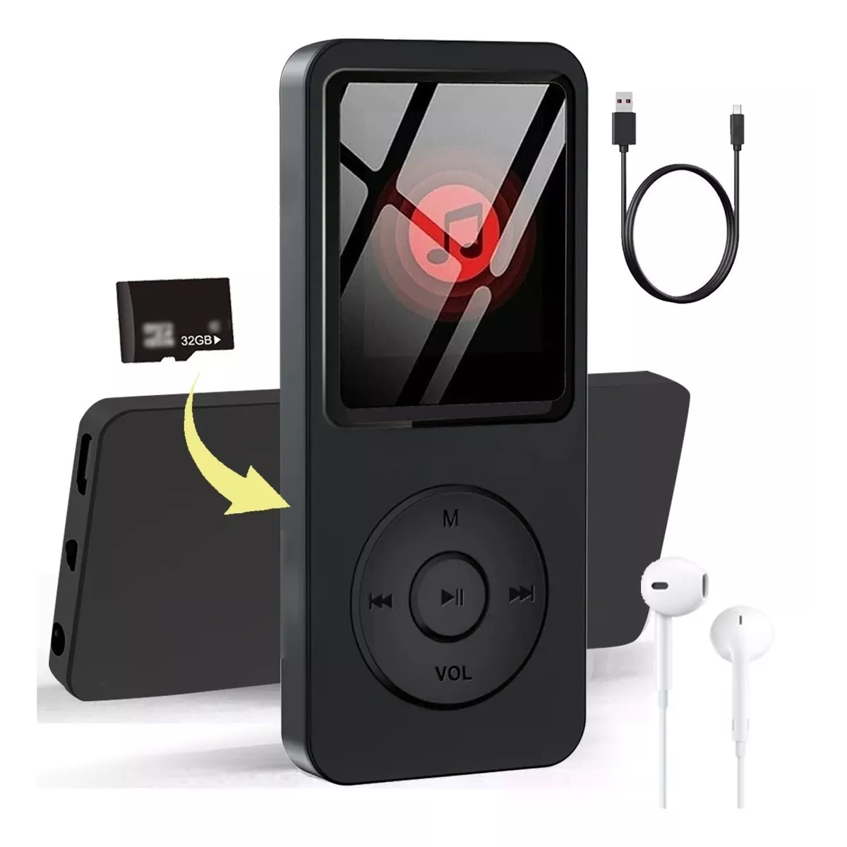 Reproductor De Musica Mp3 Bluetooth Portatil 32g Memoria