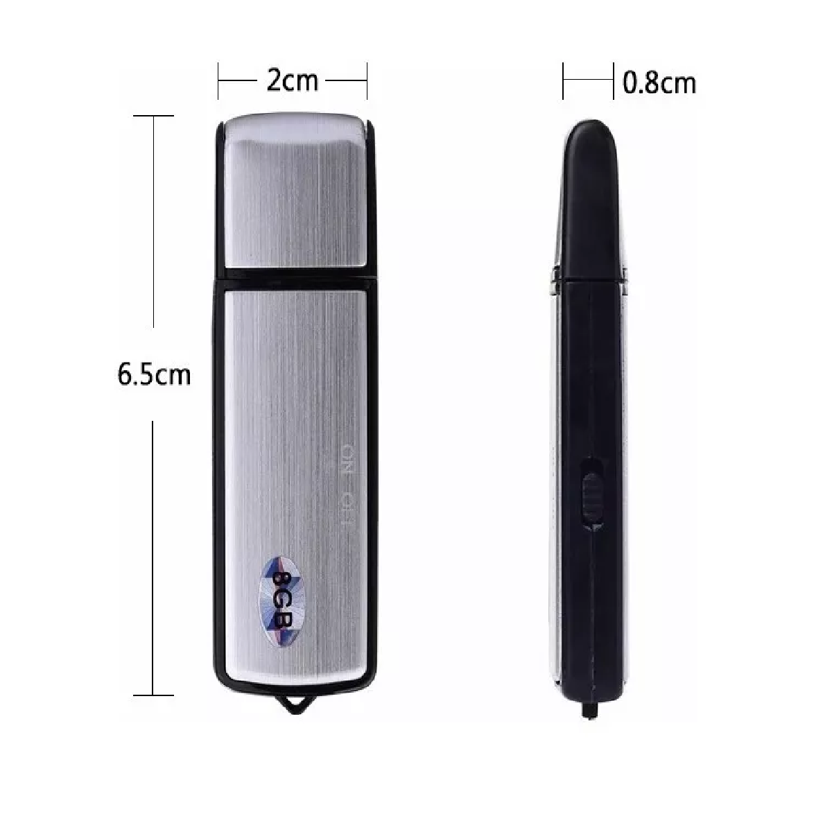 Grabadora De Voz Mini Micrófono Espía Con Usb 8gb