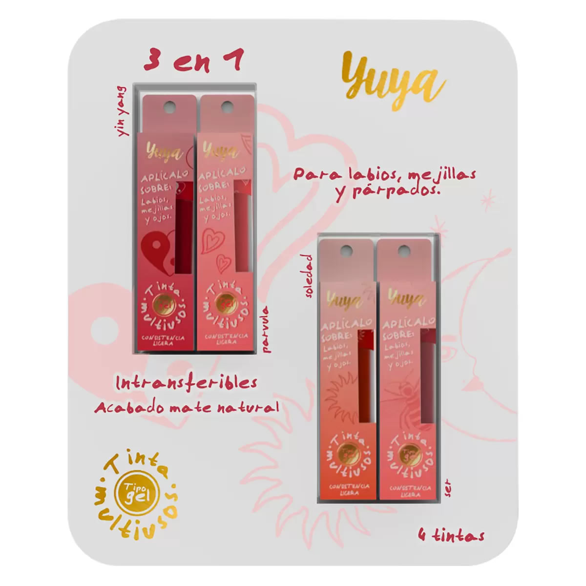 4 Tintas Multiusos Yuya 677213 Acabado Mate Natural CST