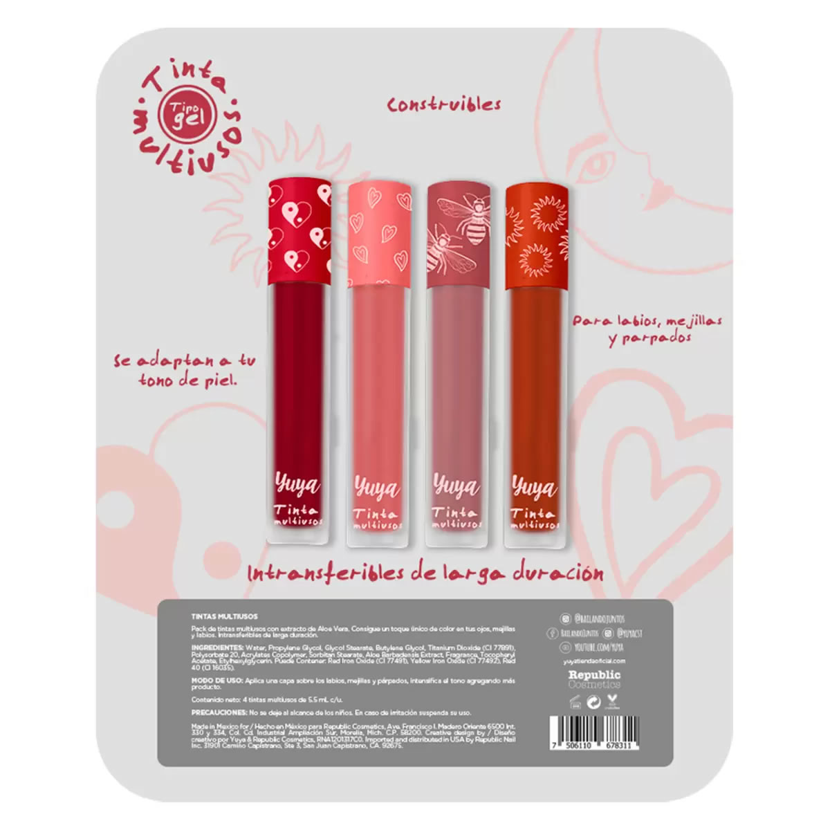 4 Tintas Multiusos Yuya 677213 Acabado Mate Natural CST