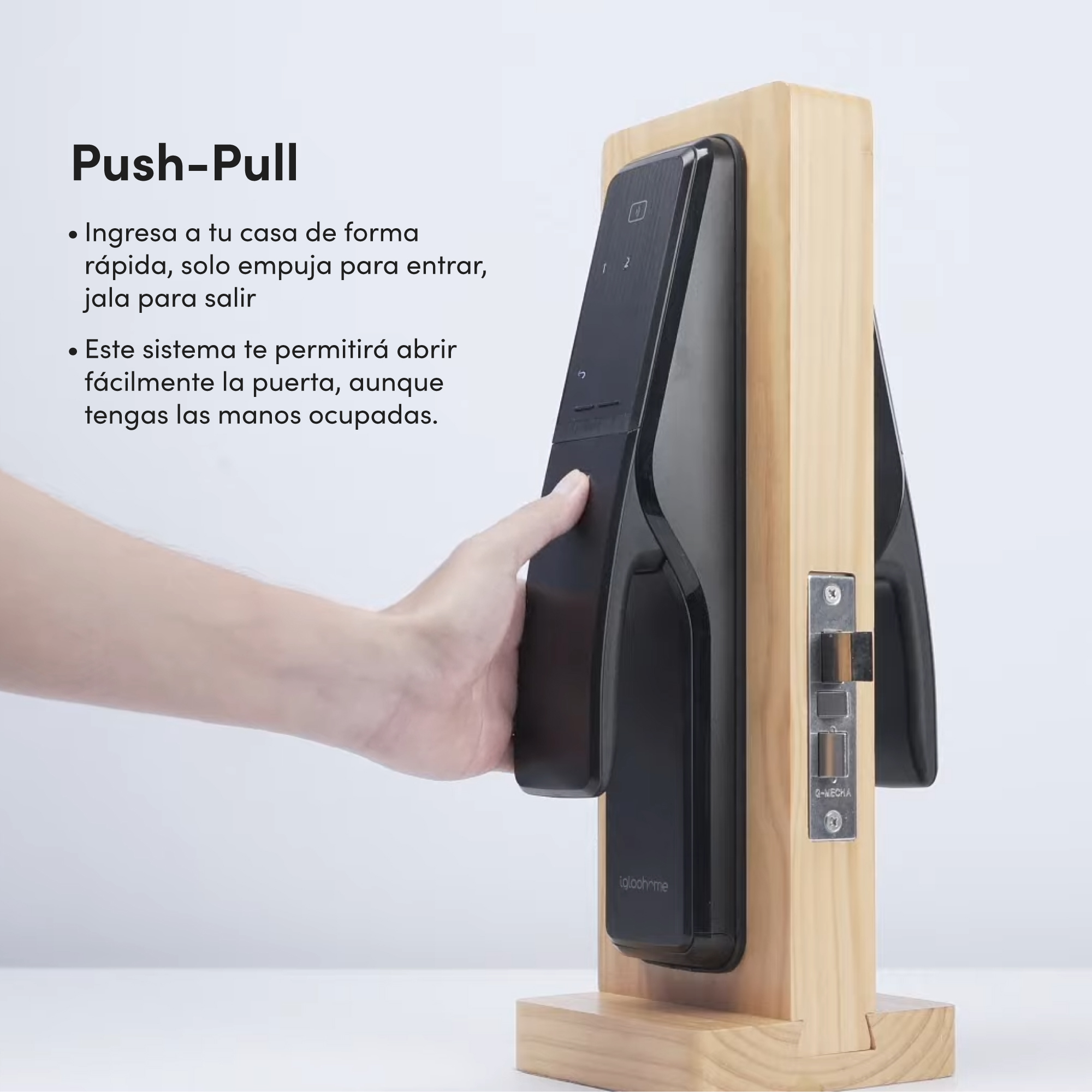 Cerradura Inteligente igloohome Push-Pull Mortise ideal para Airbnb