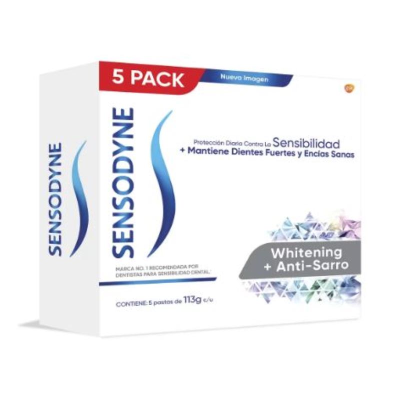 Pasta Dental Sensodyne 650066 5 Pastas de 113gr Blanqueadora