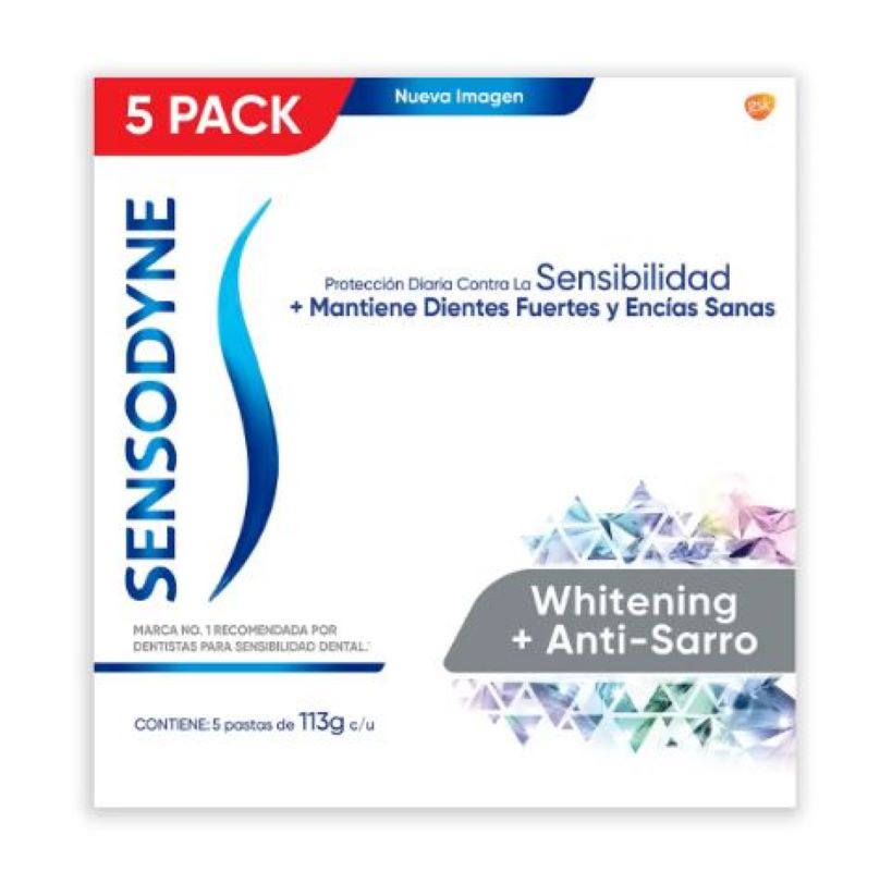 Pasta Dental Sensodyne 650066 5 Pastas de 113gr Blanqueadora