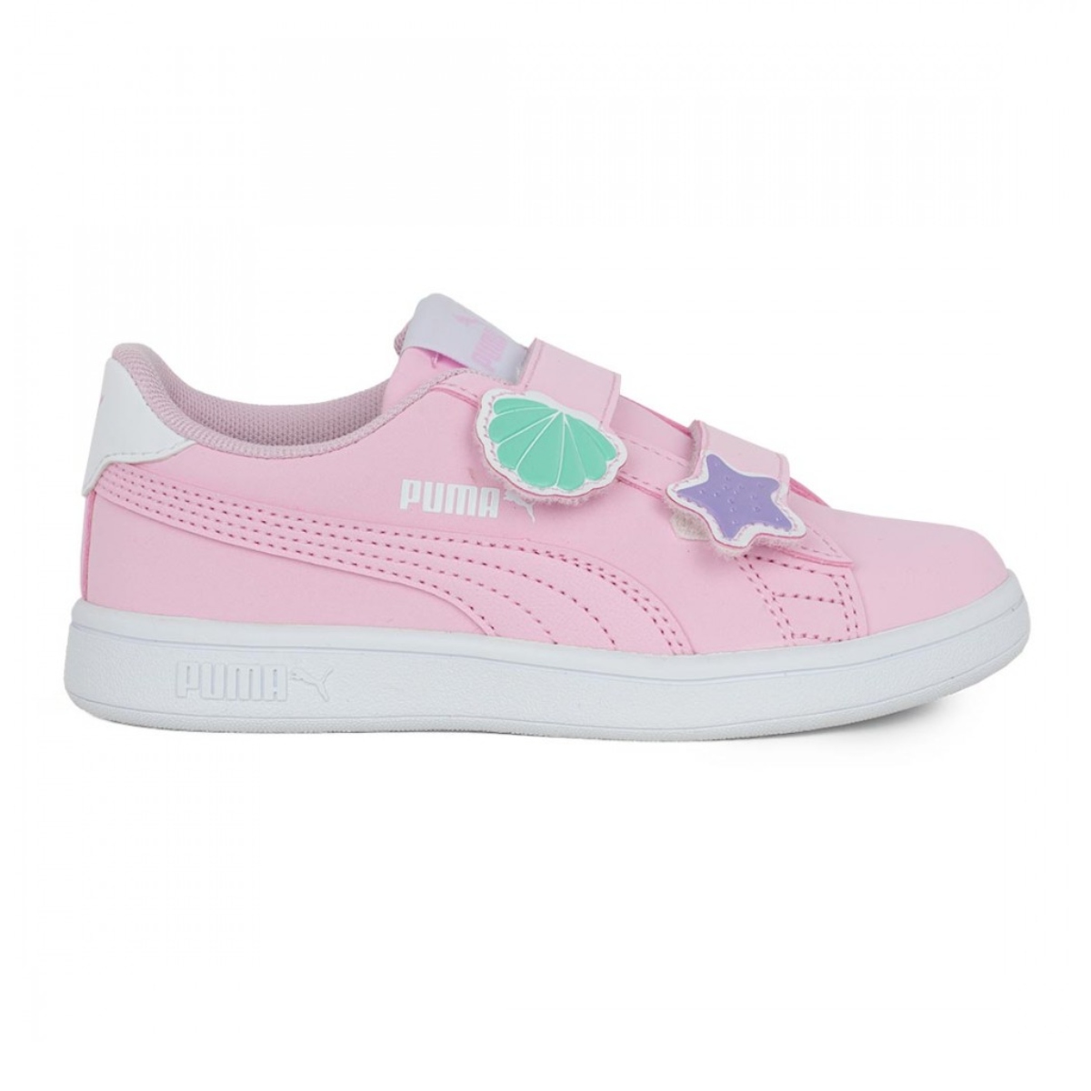 TENIS CASUAL PUMA SMASH V2 MERMAID 391898 02 ROSA DE NIÑAS