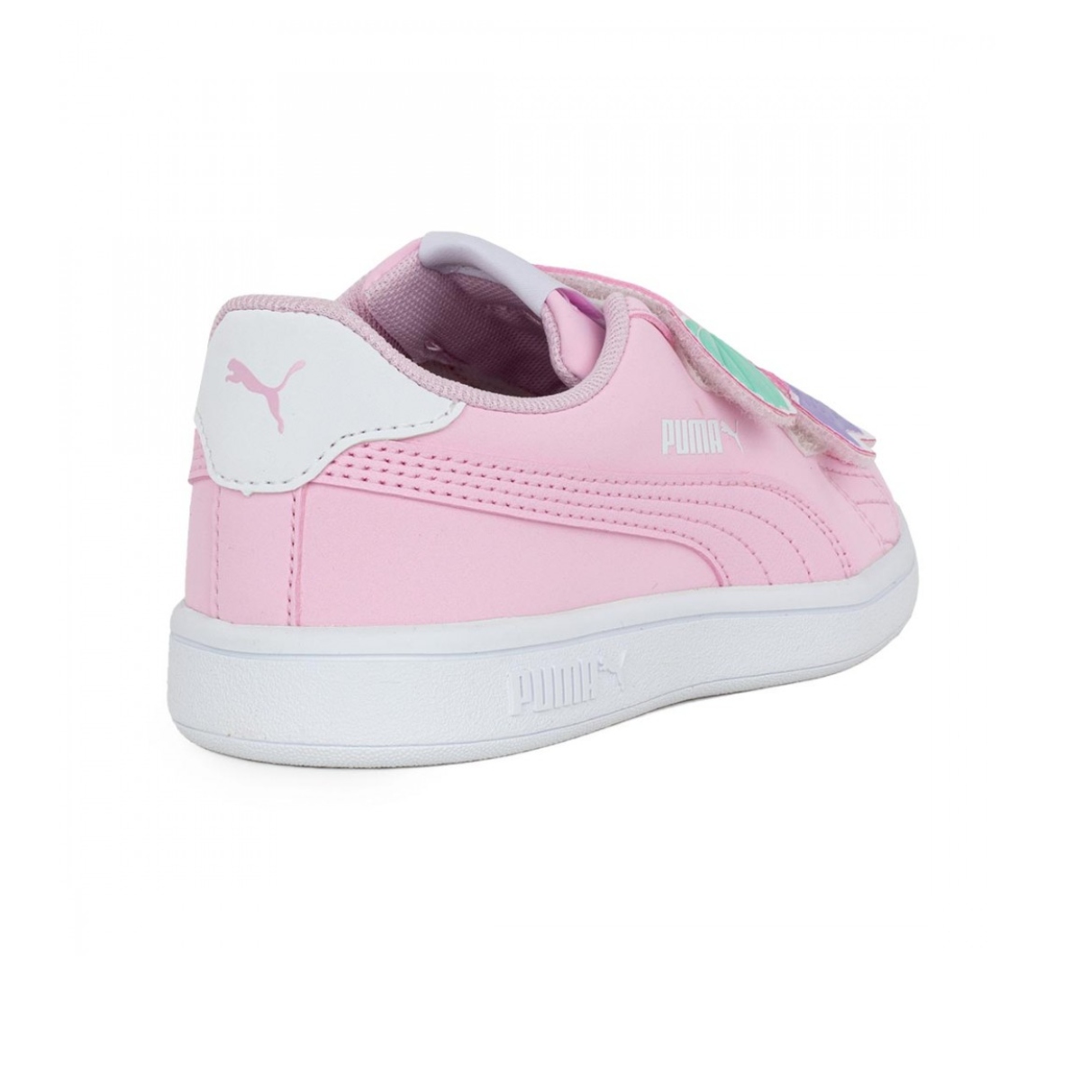 TENIS CASUAL PUMA SMASH V2 MERMAID 391898 02 ROSA DE NIÑAS