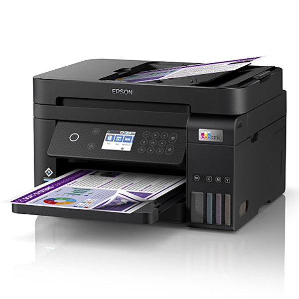 Impresora Multifuncional Epson Ecotank L6270 conexión USB y Wi Fi, alimentación automática.