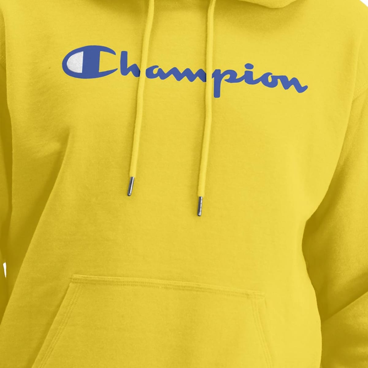 Sudadera Champion para hombre, Powerblend, con capucha, color amarillo, mod. 1058058