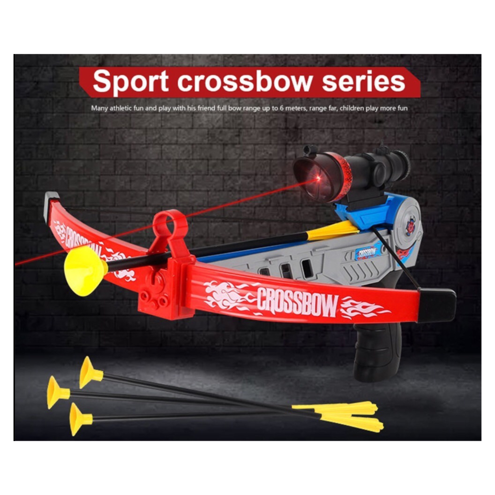 Juego De Arco Y Flecha Ballesta Con Laser Juguete