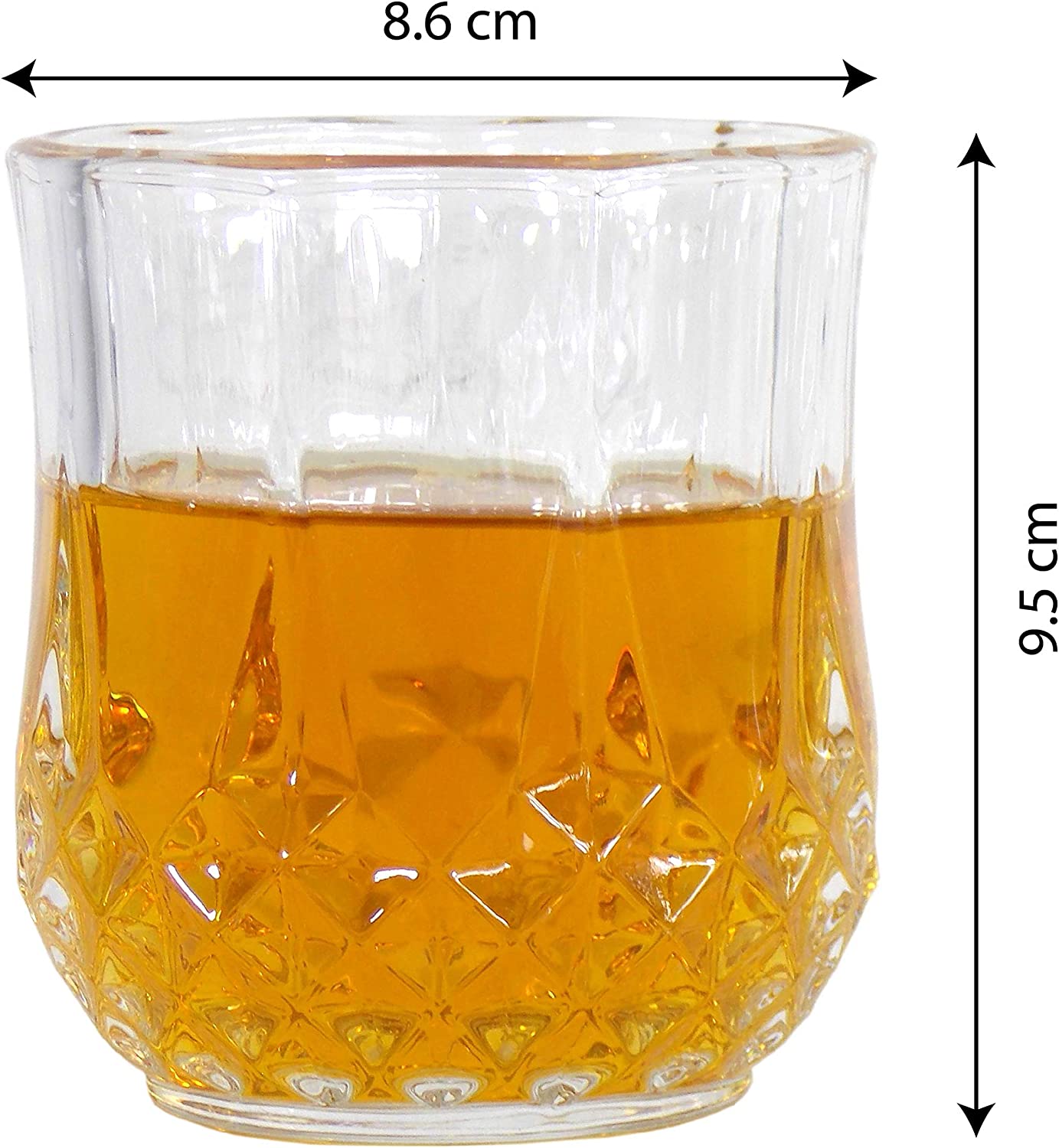 Set De 6 Vasos Old Fashioned Para Whisky 12 Oz 290 Ml