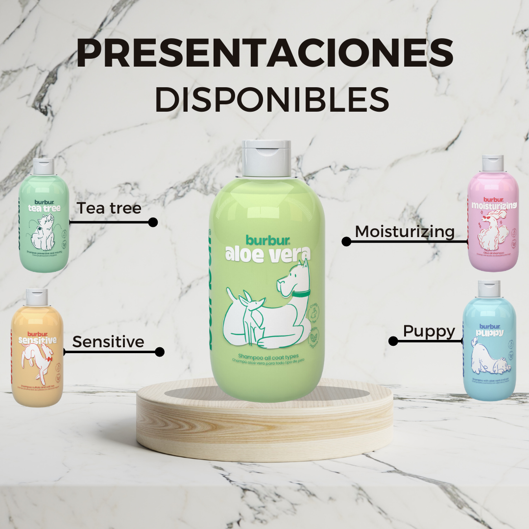 Burbur Shampoo Aloe Vera para Perros y Gatos de 400 ml