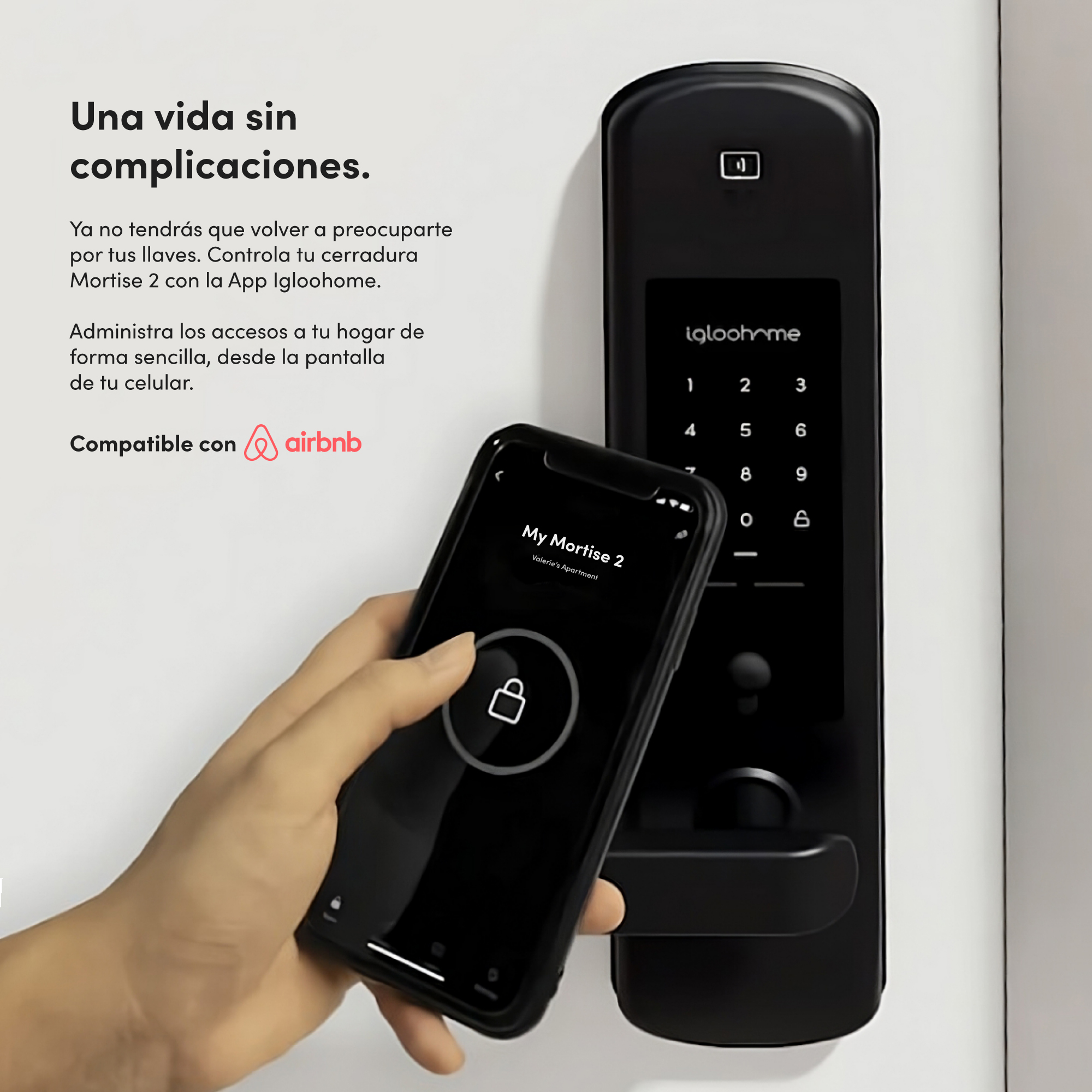 Cerradura Inteligente igloohome Mortise 2 - Ideal para Airbnb