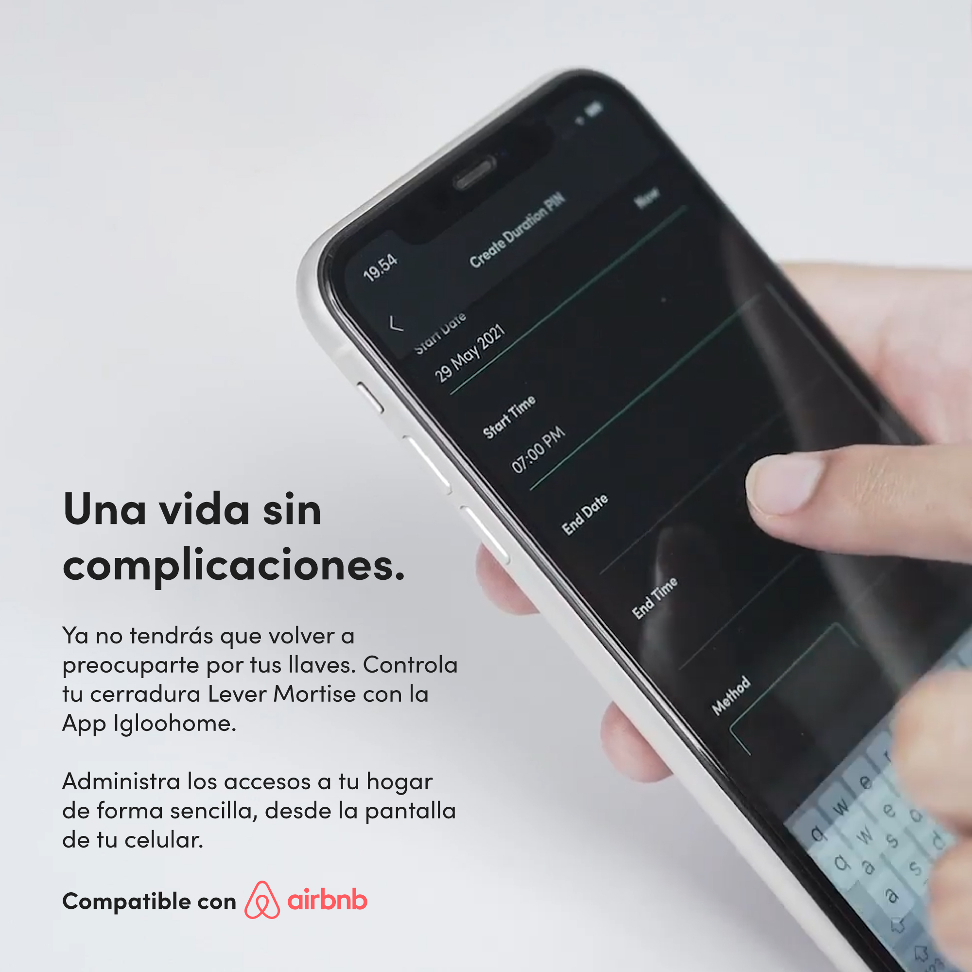 Cerradura Digital igloohome Smart con Manija - Para tu hogar o Airbnb