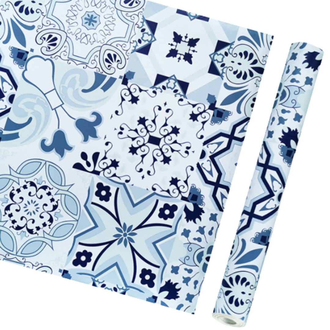 Papel Tapiz Vinilico Autoadhesivo  Talavera Azul