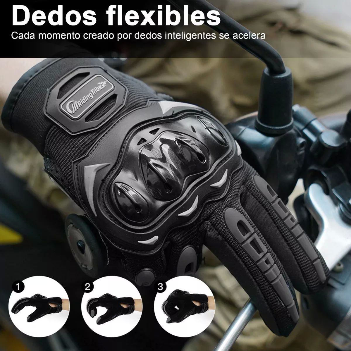  Guantes para Motociclista, Transpirable, Compatible con Pantalla Tactil, Accesorio para Motos