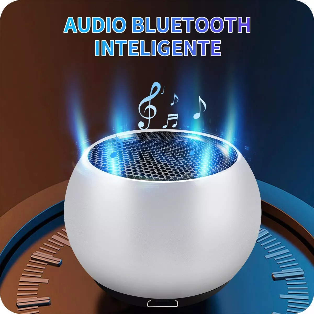Bocina Bluetooth Portatil Mini Speaker Echo Dot Inalambricas Plata