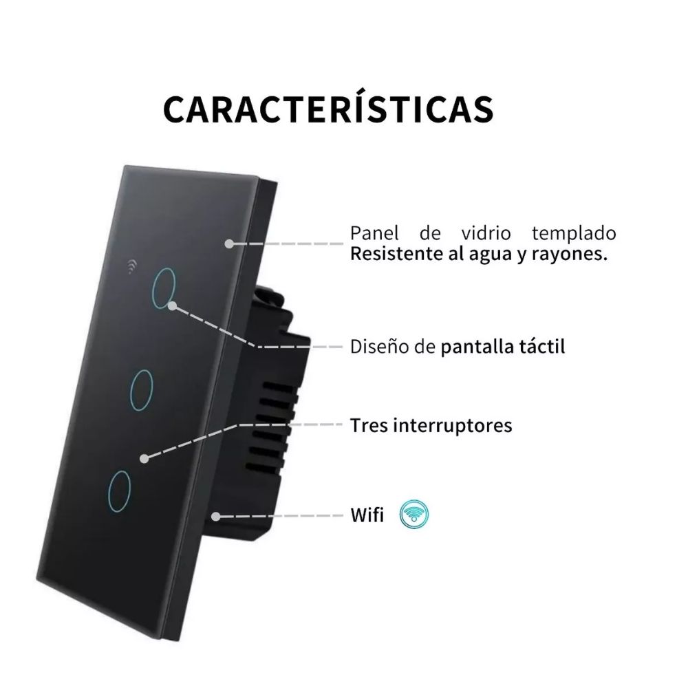 Apagador Inteligente Alexa Interruptor Wifi Contacto Pared 3