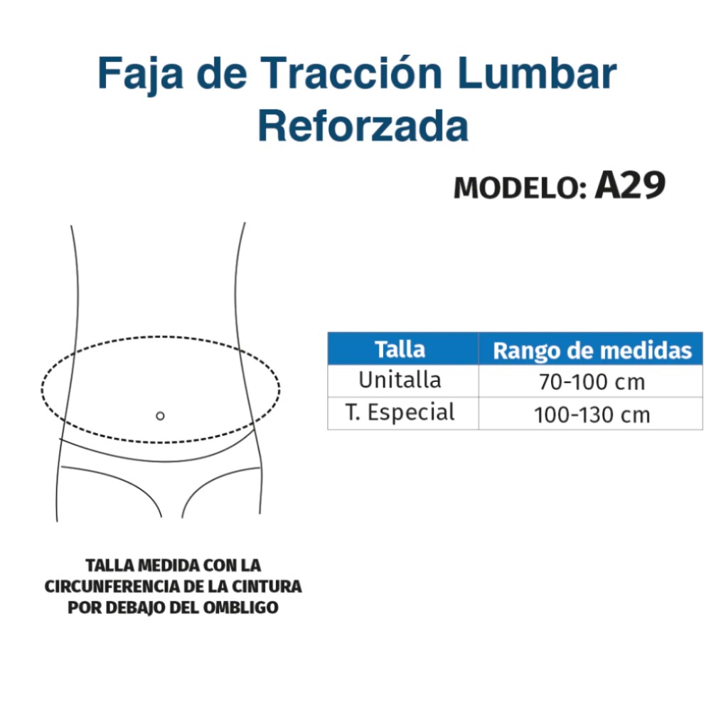 Faja Corset Tracción Reforzada Lumbar Vertebra A29 Tynor