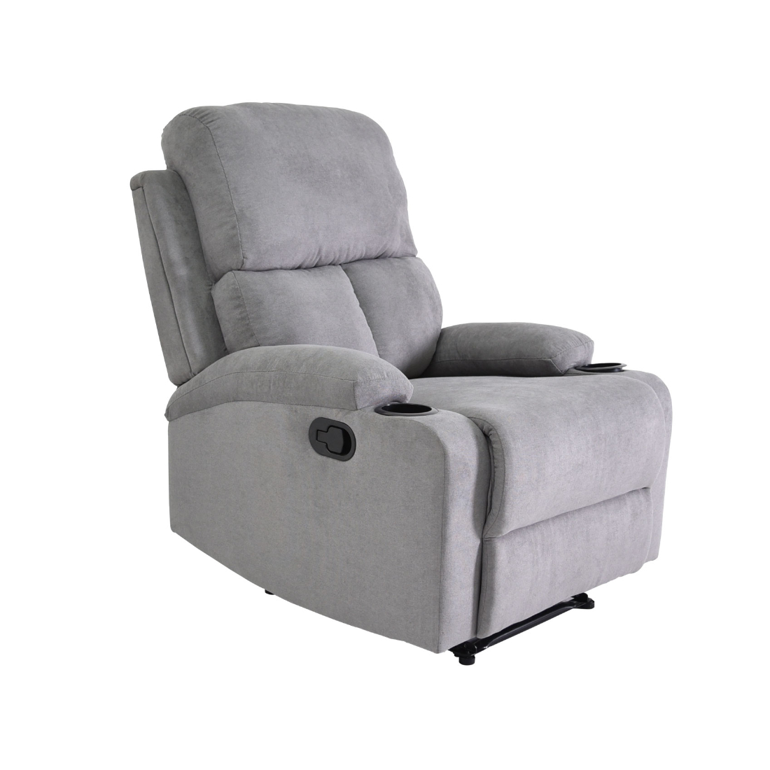 sillón reclinable brady manual de tela color gris