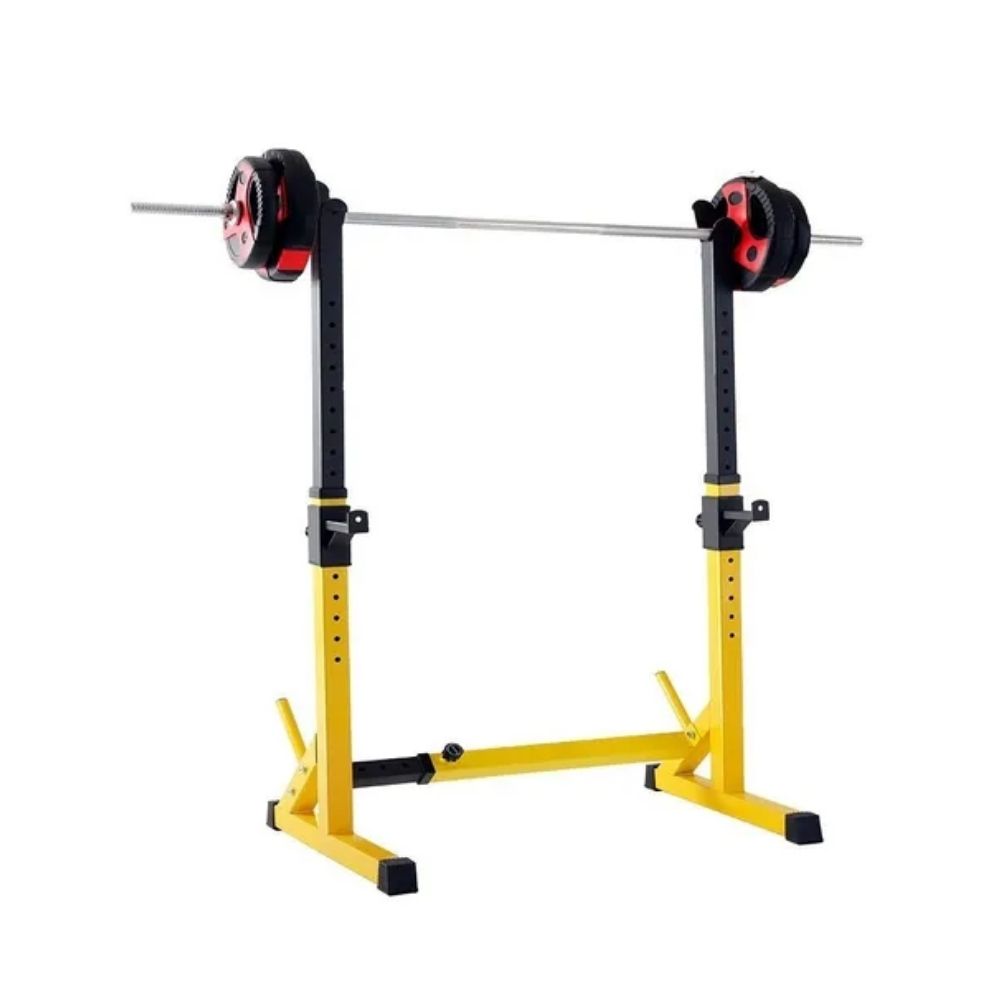 Estacion De Sentadilla Y Pecho Rack Barras Ejercicio Gym JM955-YEL/BLK