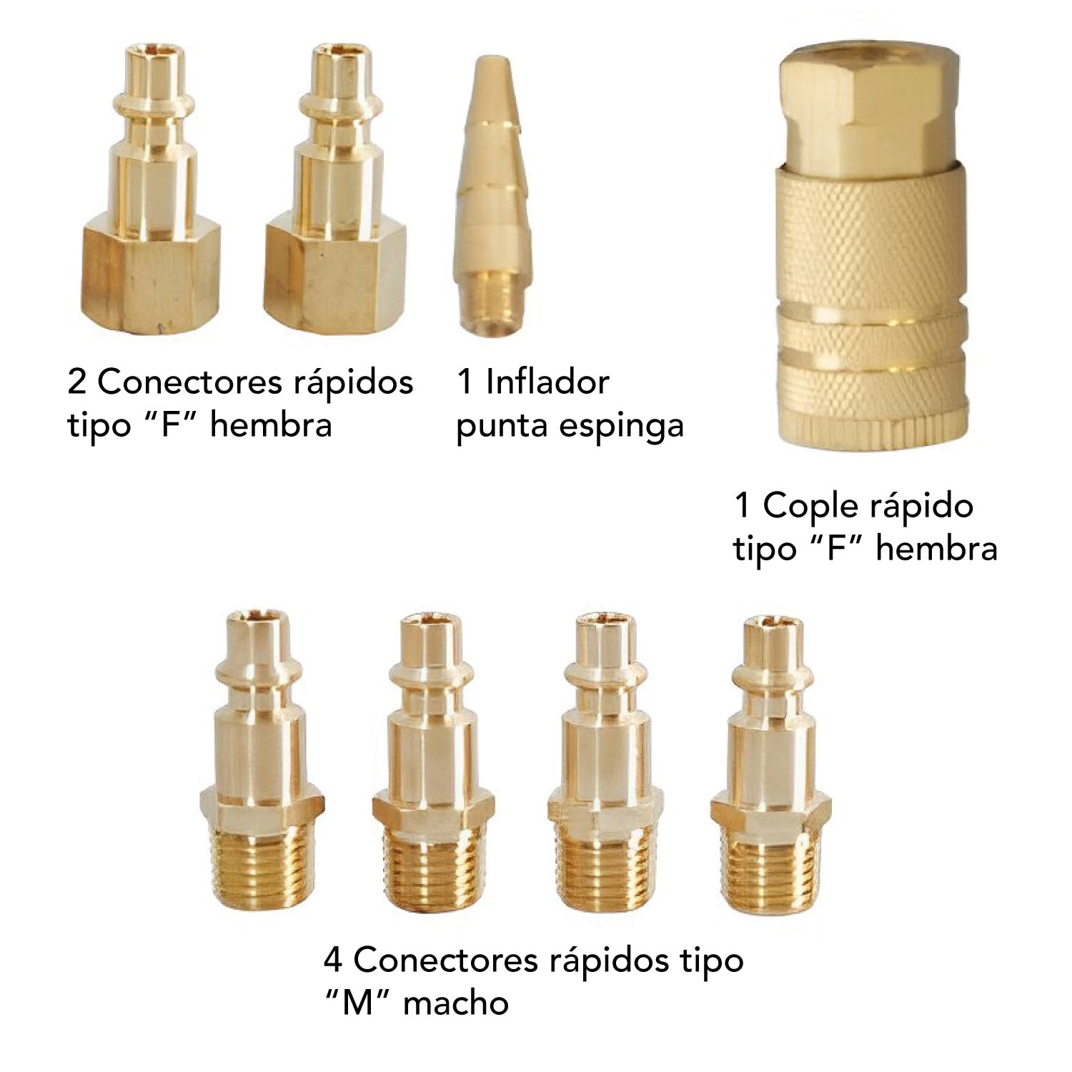Kit Accesorios Aire Para Compresor De 17 Piezas Neumaticos