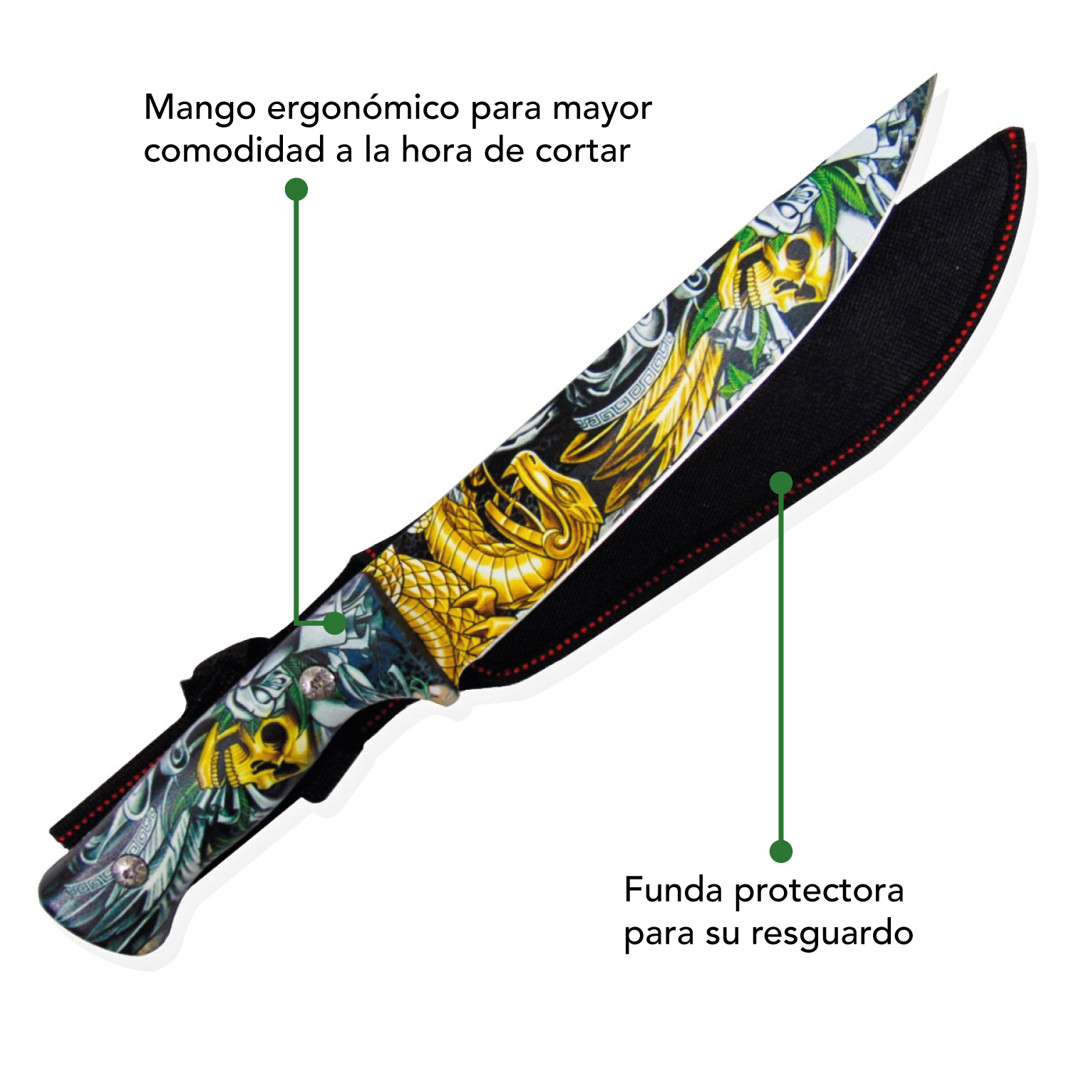 Cuchillo Tactico Supervivencia Acero Inoxidable Militar LionTools Campismo