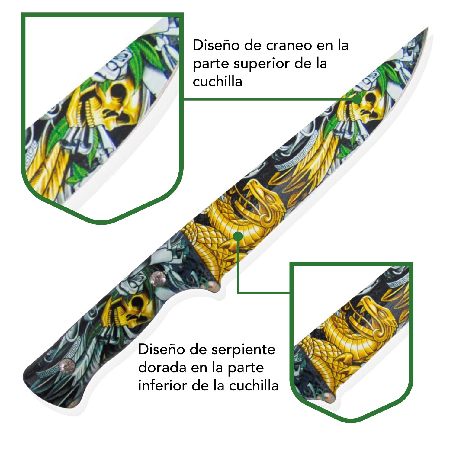 Cuchillo Tactico Supervivencia Acero Inoxidable Militar LionTools Campismo