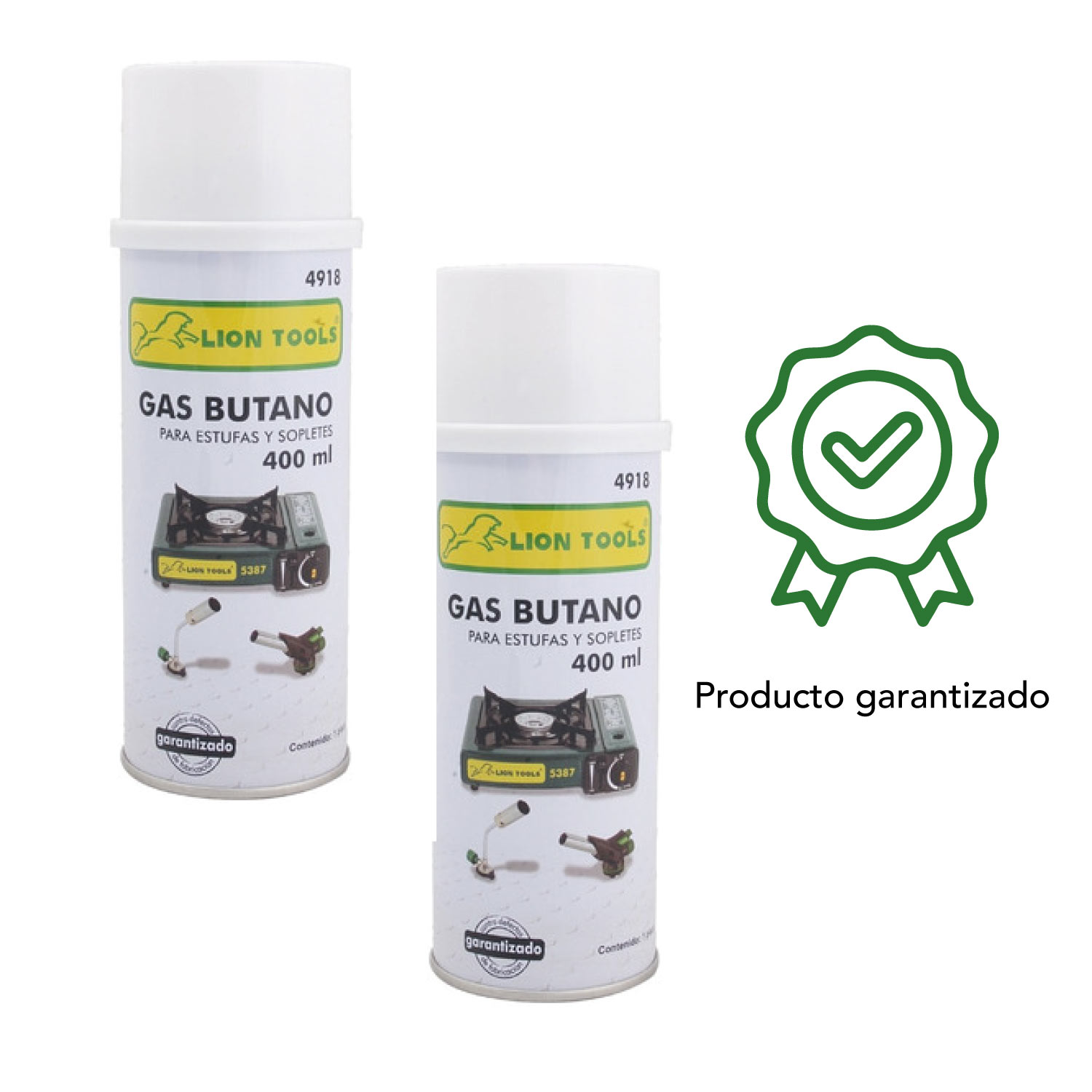Gas Butano Paquete 6 Piezas De 400 Ml 1/4 Vuelta Multiusos Para Estufa Sopleta Lampara
