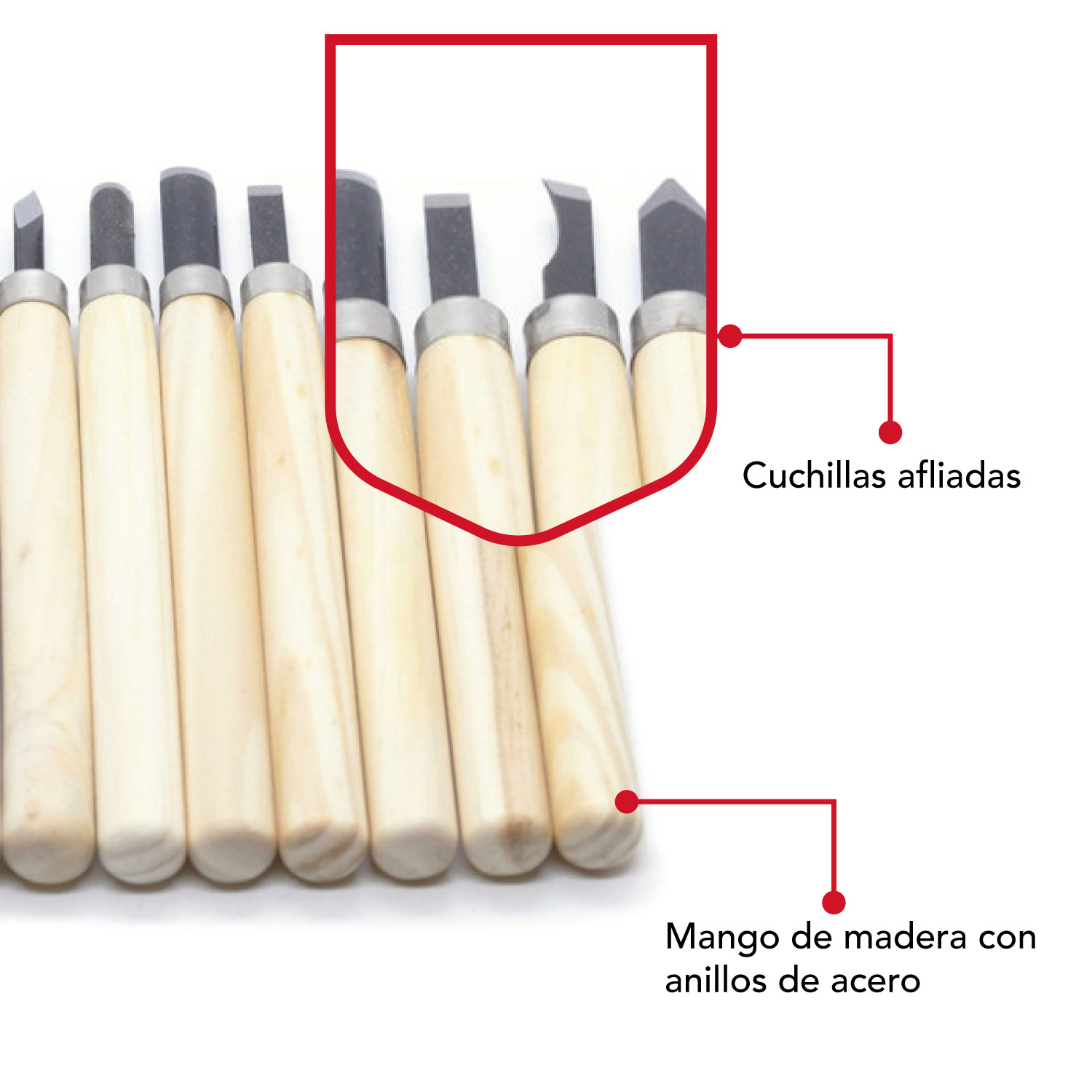 Juego Gurbias 12 Pieza Tallado Madera Carpintero Herramienta