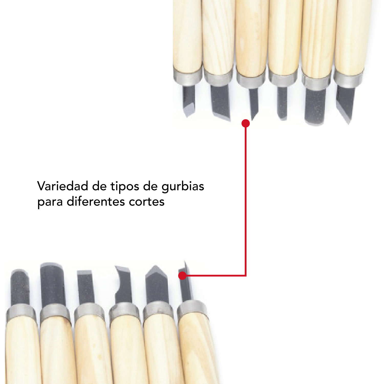 Juego Gurbias 12 Pieza Tallado Madera Carpintero Herramienta