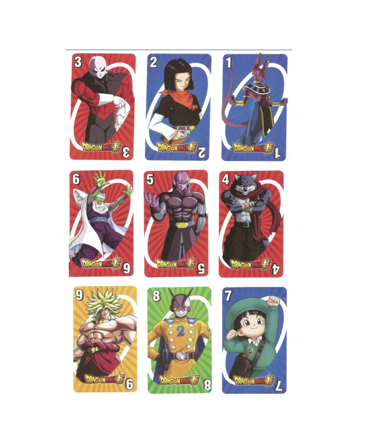 Juego Cartas Uno Dragon Ball Super