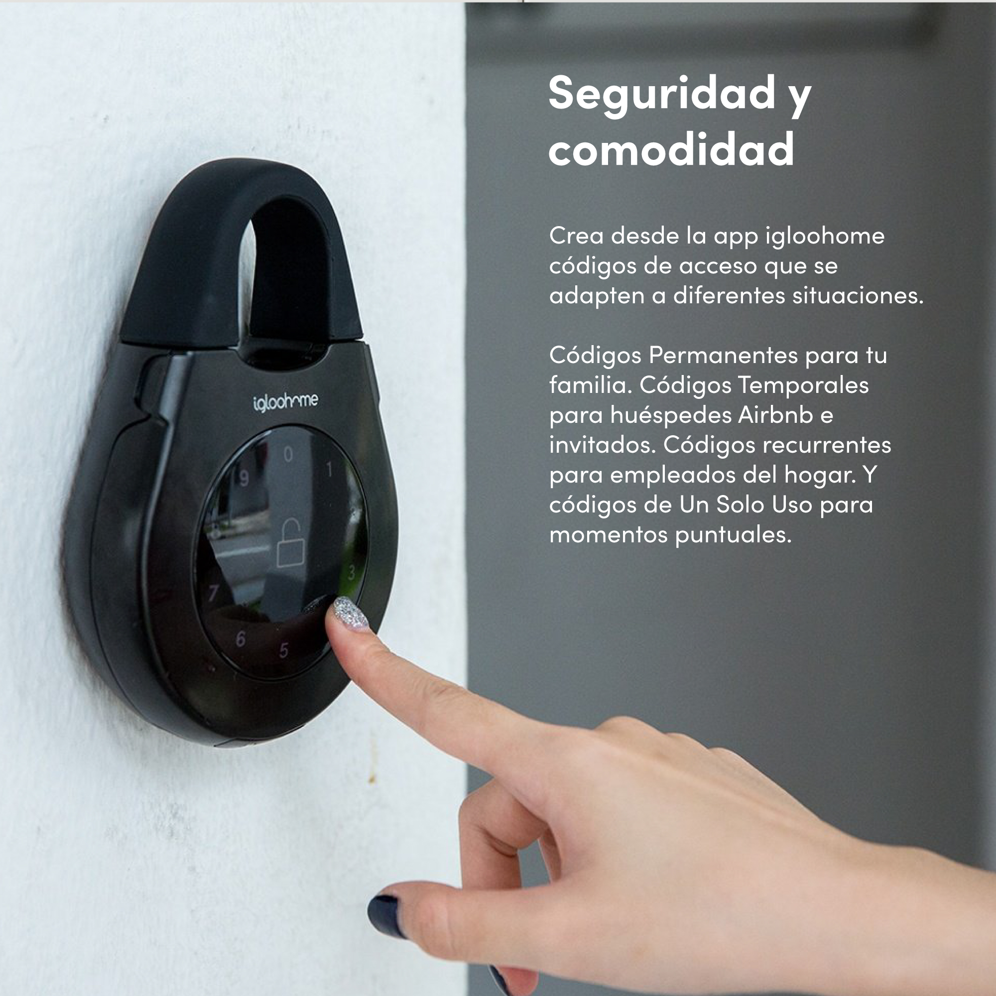 Caja de Llaves Inteligente igloohome. PIN Bluetooth - Ideal para Airbnb