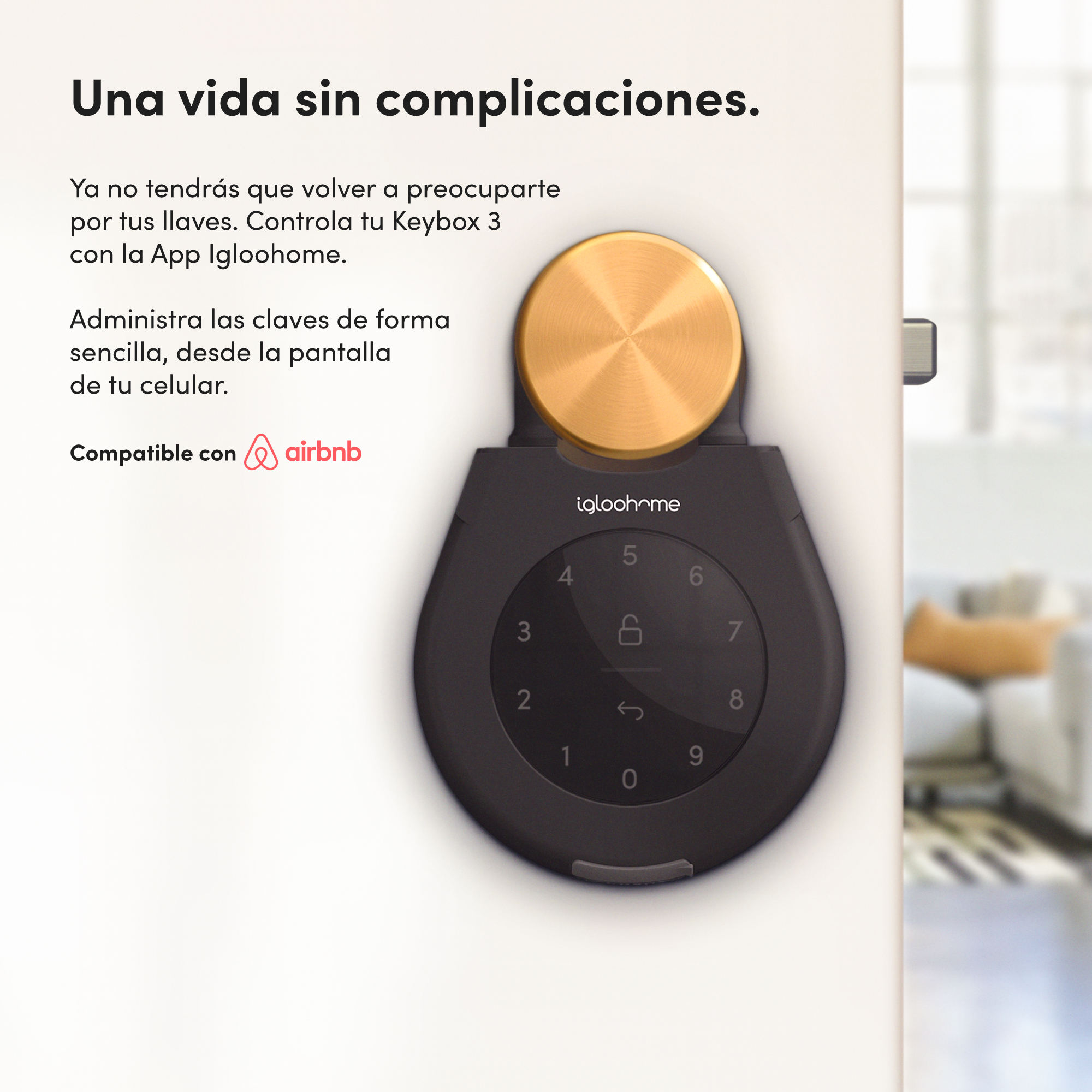Caja de Llaves Inteligente igloohome. PIN Bluetooth - Ideal para Airbnb