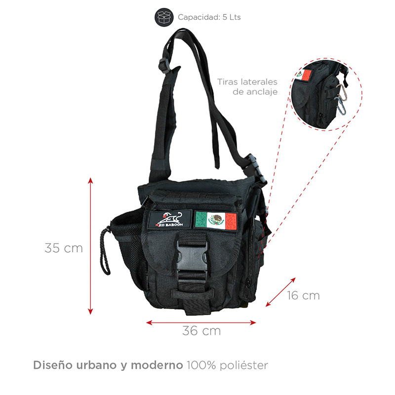 Bandolera Hombre Red Baboon Modelo Dloid  12 Compartimentos Pechera Tactica