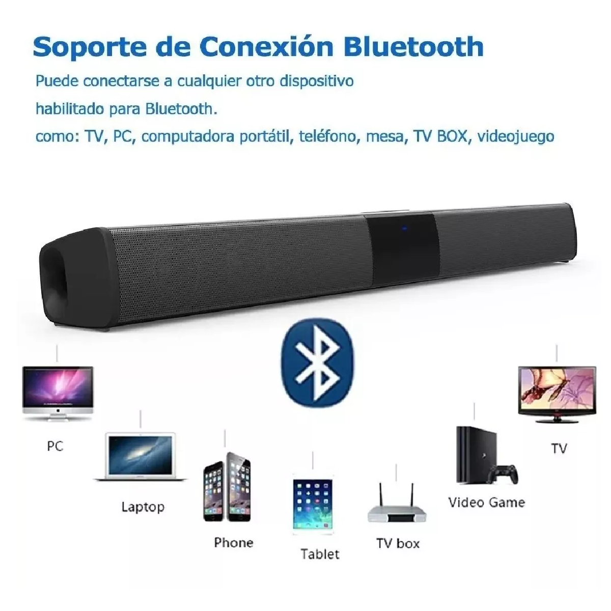 Barra De Sonido Bs-28b Bocina Bluetooth Recargable Altavoz