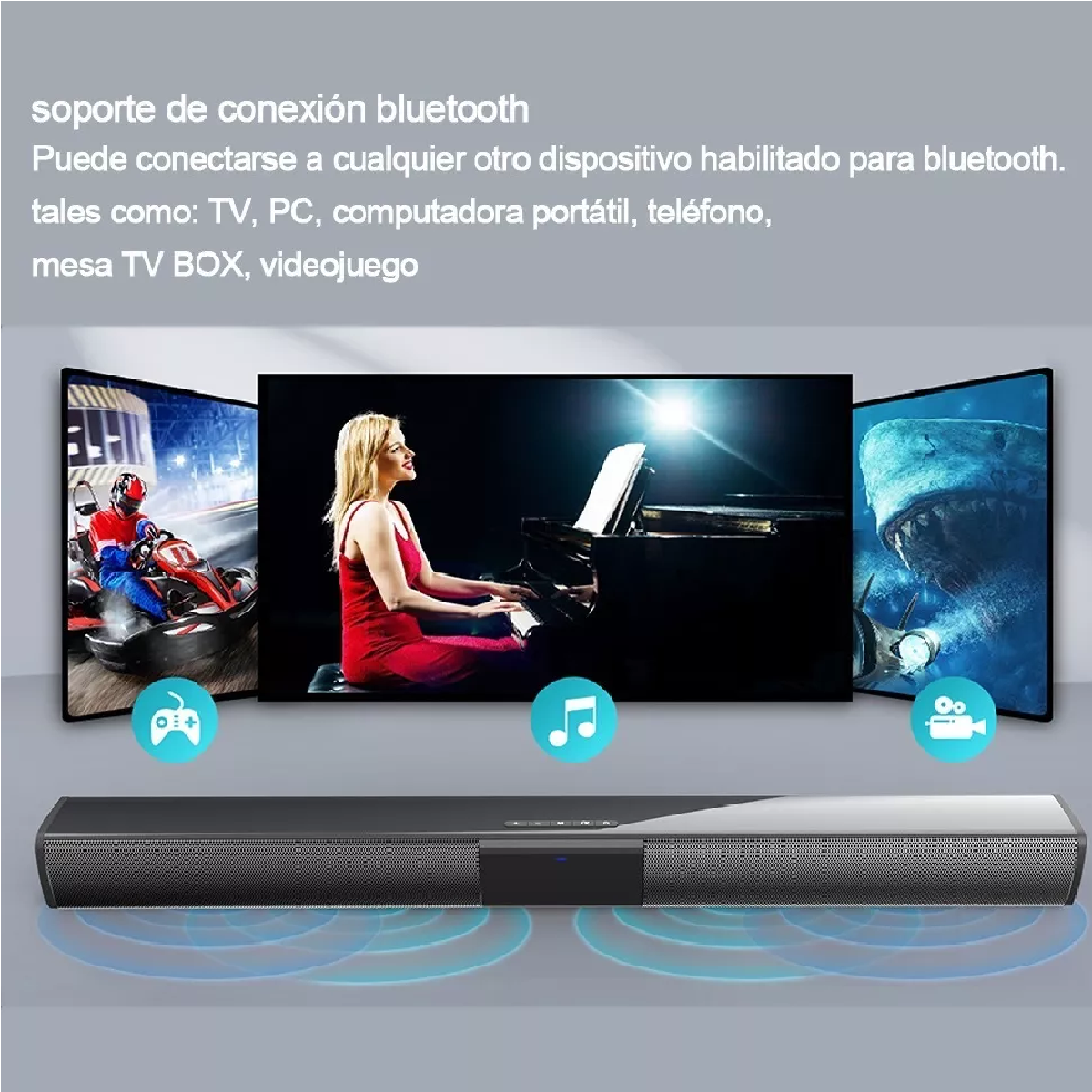 Barra De Sonido Bs-28b Bocina Bluetooth Recargable Altavoz
