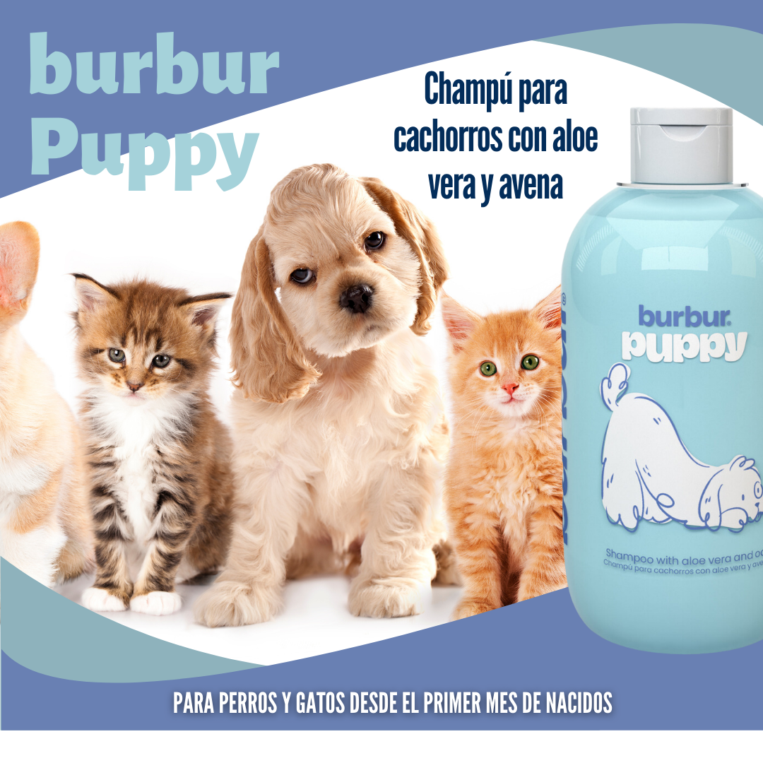 Burbur Shampoo Puppy para Perros y Gatos de todas las razas de 400 ml