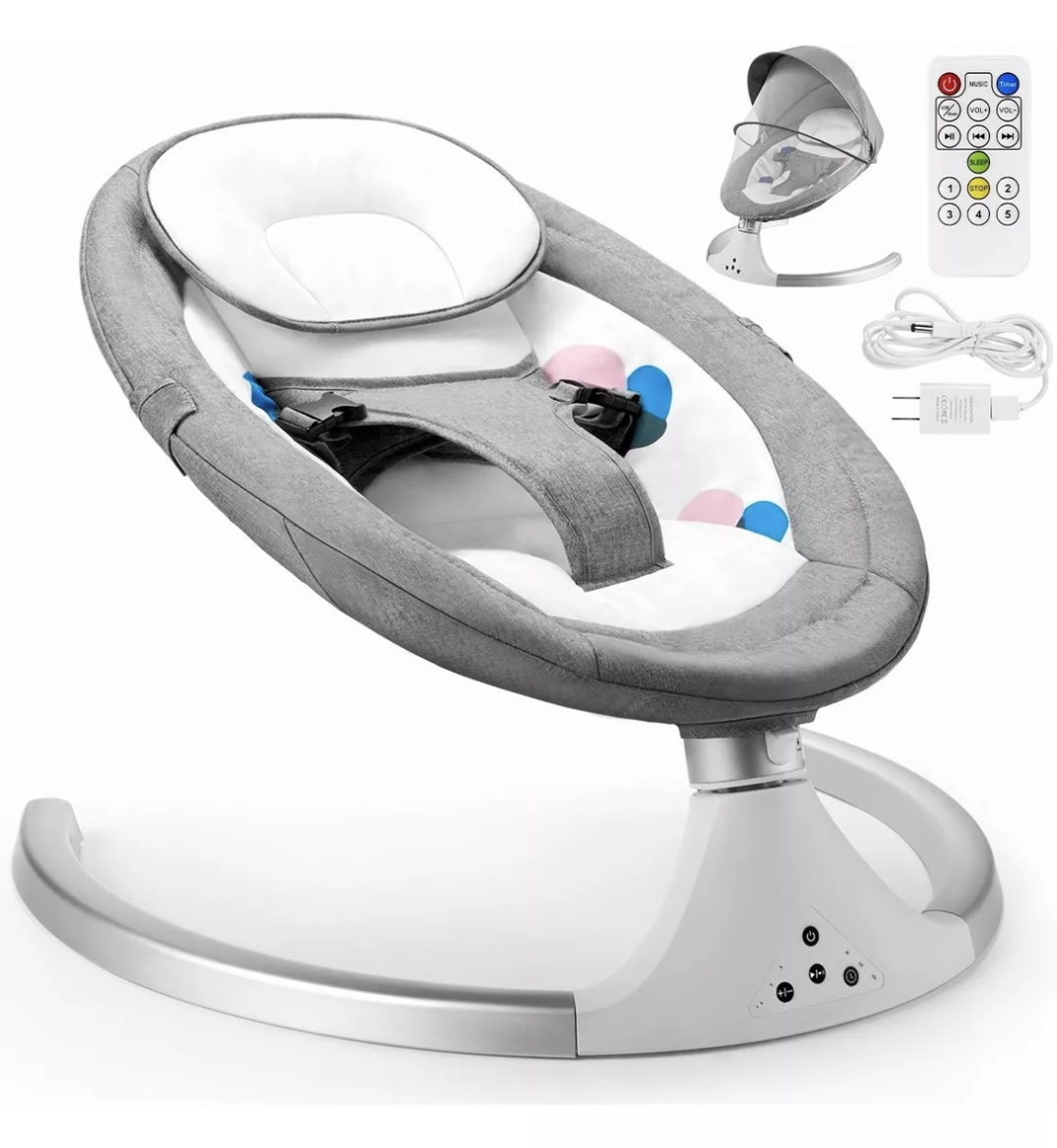 Columpio Mecedora Electrica FUNBU Para Bebe Mosquitero Cuna