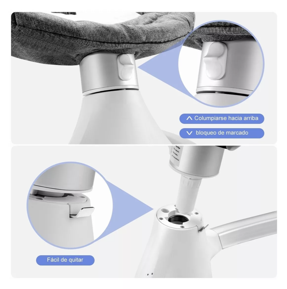 Columpio Mecedora Electrica FUNBU Para Bebe Mosquitero Cuna