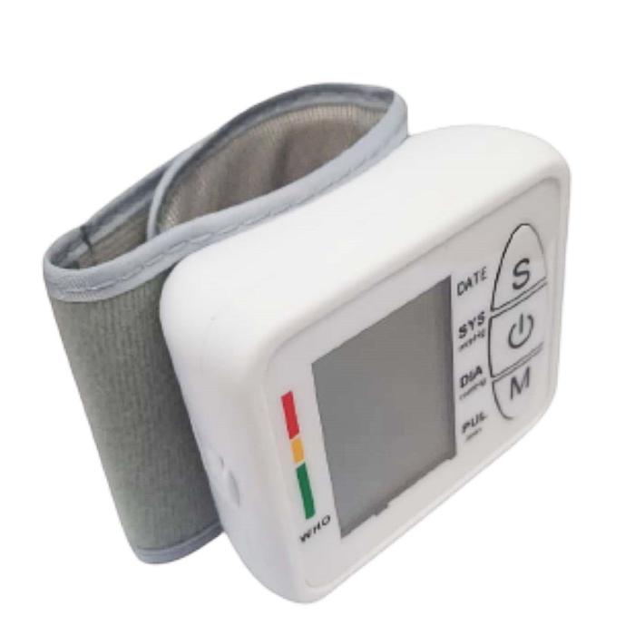 Tensiómetro para Presión MXPUA-001-17 1Pza Blanco LCD 2 Pilas AA 135 a 195mm Diámetro Muñeca PressuMatic