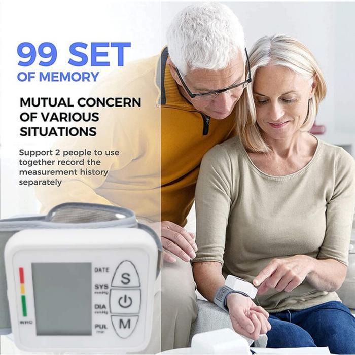 Baumanómetro de mano MXPUA-001-14 1Pza Blanco LCD 2 Pilas AA 135 a 195mm Diámetro Muñeca PressuMatic