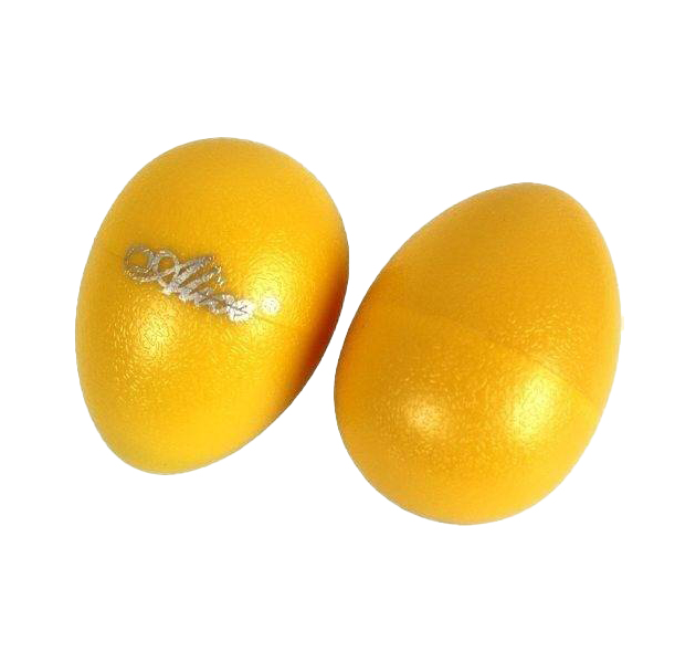 Par de Shakers/Maracas de Huevo Alice Color Amarillo