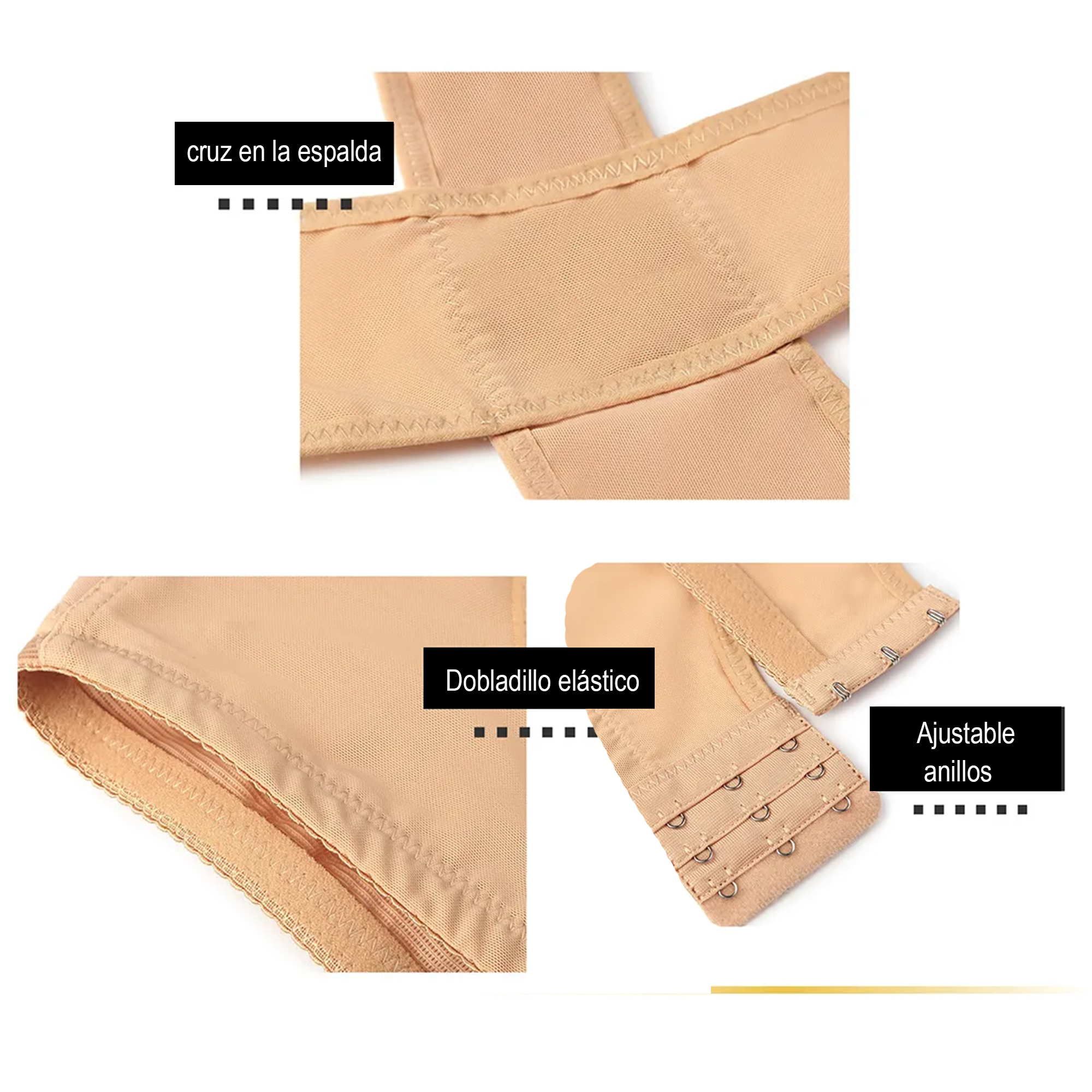 Chaleco Faja Levanta Busto Corrige Postura Ajustable Pwrfit