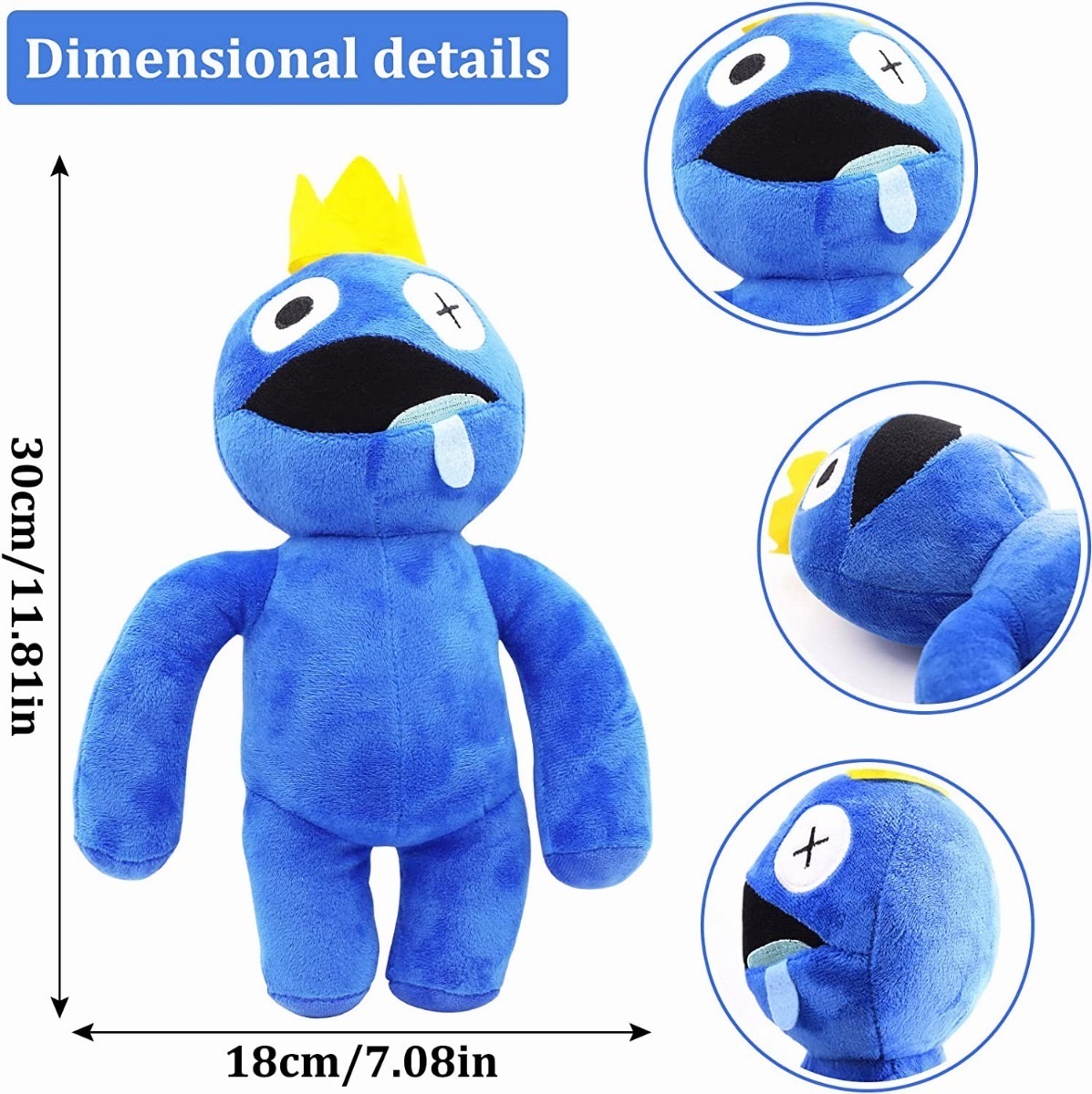 Monstruo De Peluche Blue Roblox Modelos Rainbow Friends 30cm FUNBU