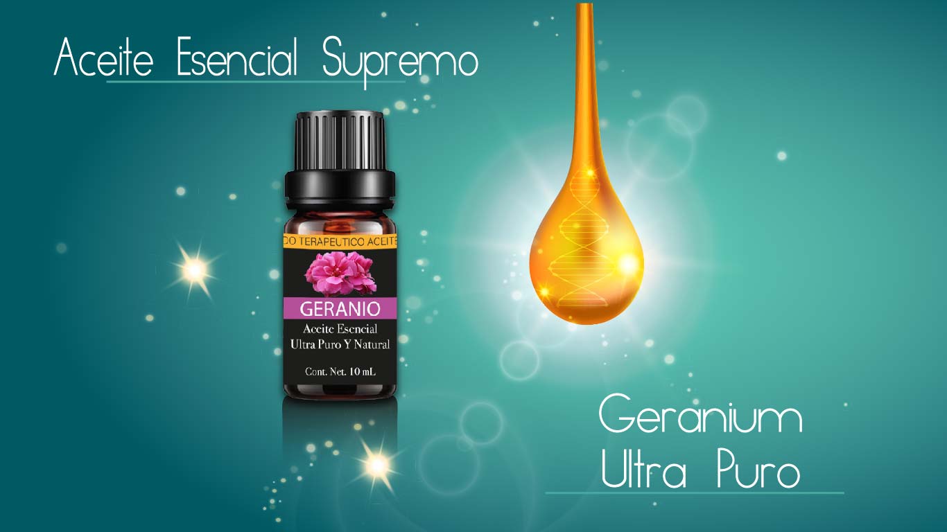 Aceite Esencial Geranio 100% Natural Y Puro Aromaterapia